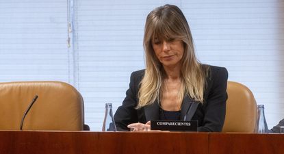 , Begoña Gómez, durante la Comisión de Investigación sobre programas de cátedras y postgrados de la Universidad Complutense de Madrid y empresas financiadoras, en la Asamblea de Madrid.