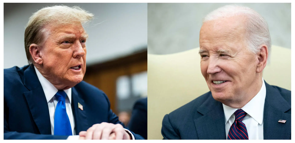 Ex presidente Donald Trump y presidente Joe Biden.