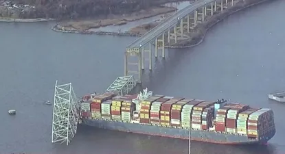 Así quedó el puente de Baltimore