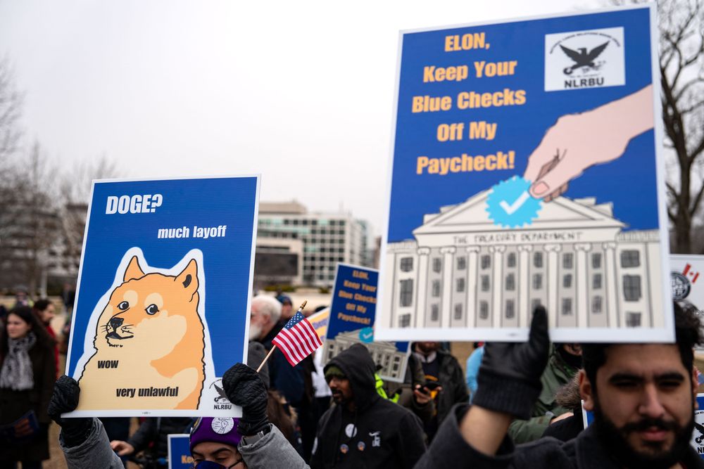 Protesta de trabajadores estatales en Washington