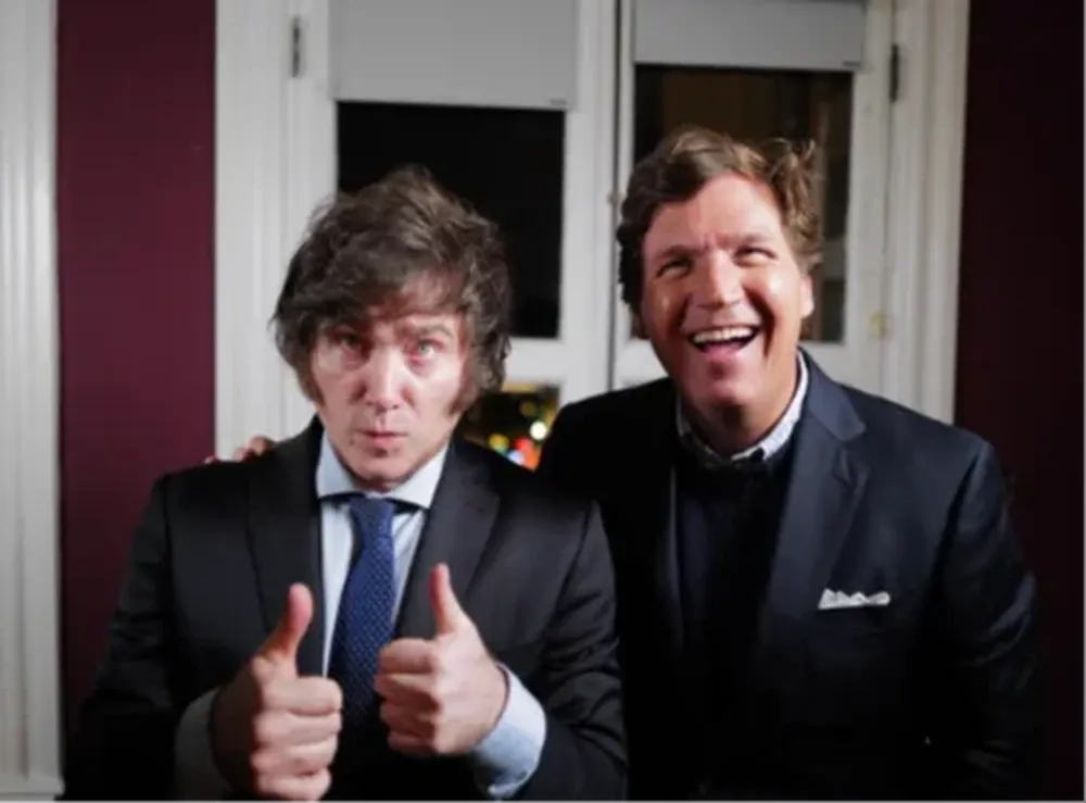 Milei con Tucker Carlson