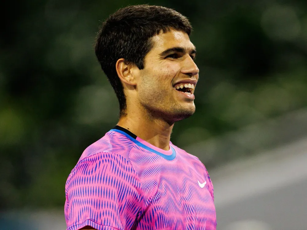 Alcaraz en rueda de prensa.