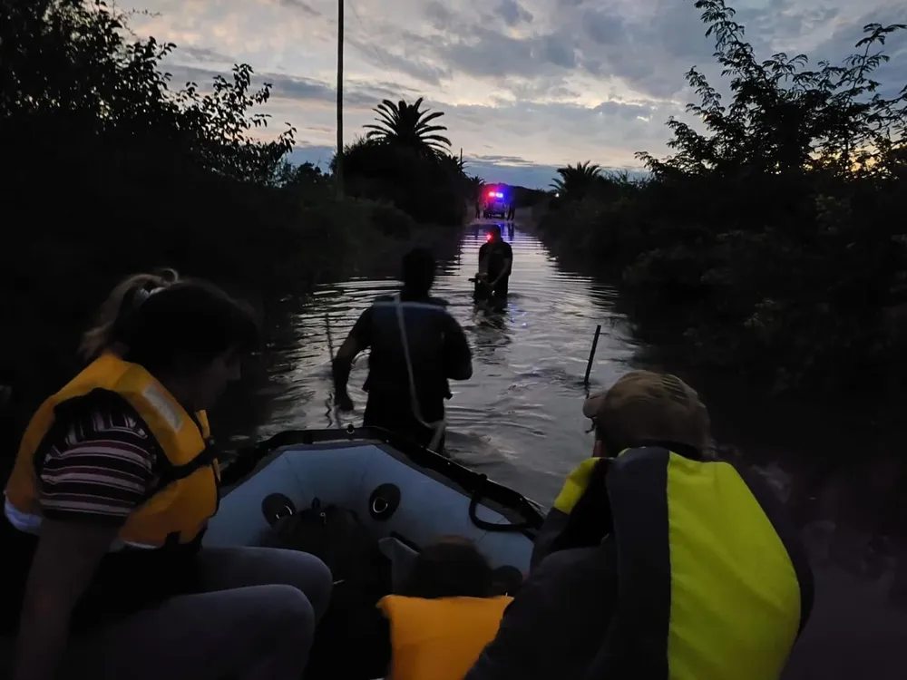 Captura de pantalla del rescate en Juan Lacaze