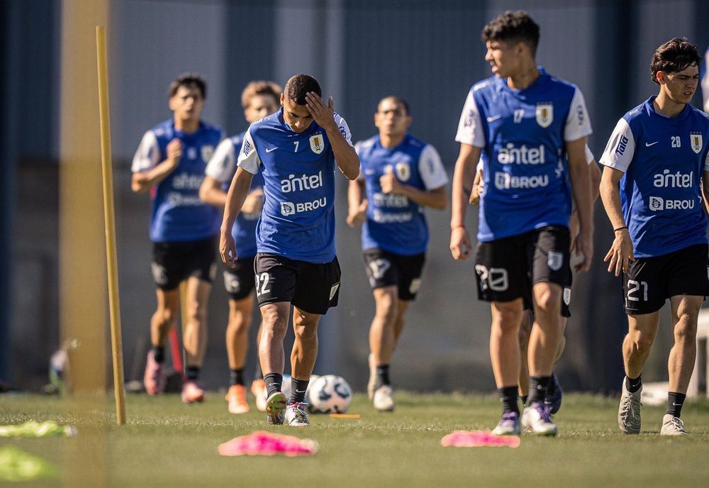 Entrenamiento de la selección uruguaya sub 17 en enero