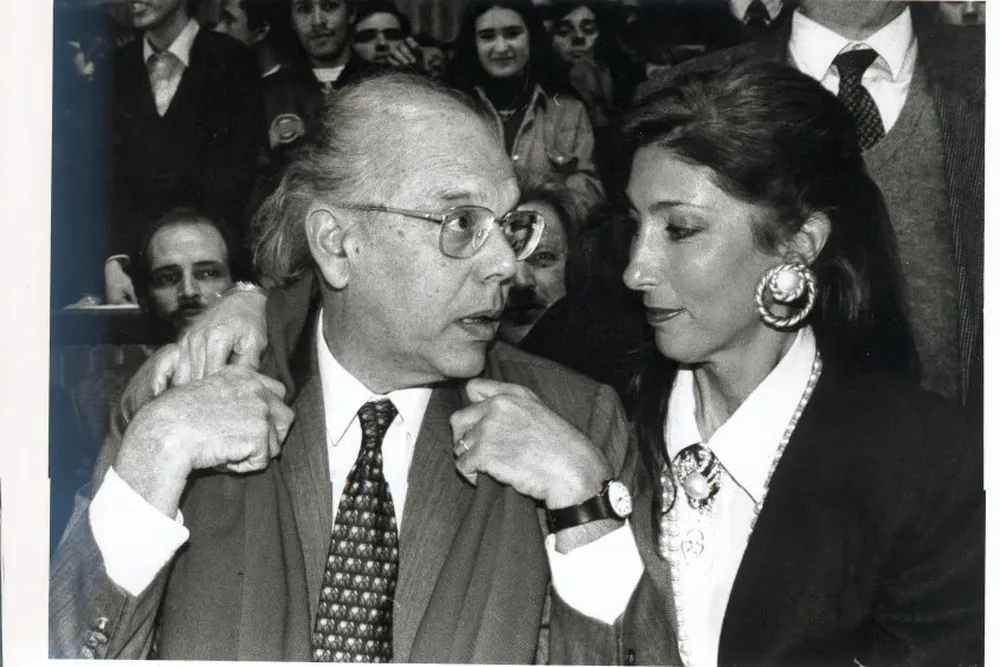 Jorge Batlle con su segunda esposa, Mercedes Menafra