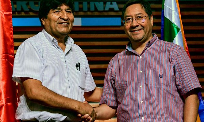 Evo Morales y Luis Arce, antiguos aliados, terminaron por distanciarse.