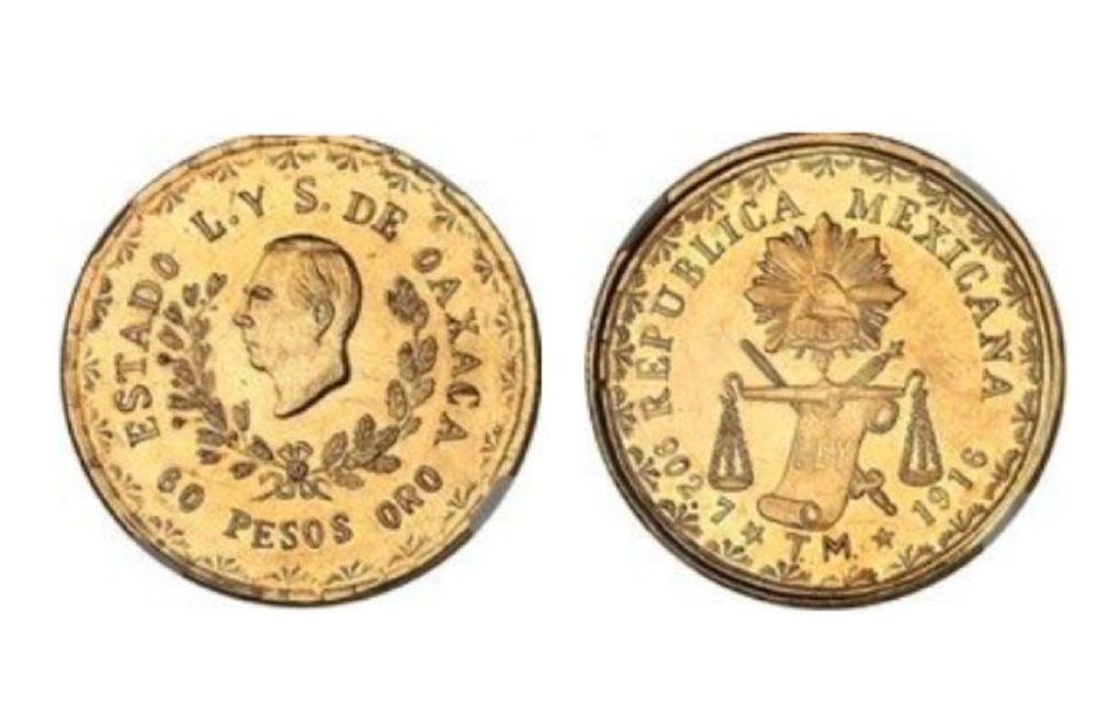 La moneda de oro provisional de Oaxaca es considerada la más valiosa de la historia mexicana.