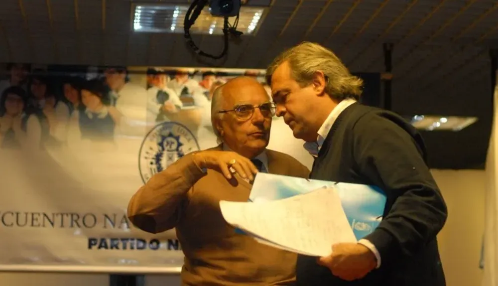 García Costa con Jorge Larrañaga en 2008