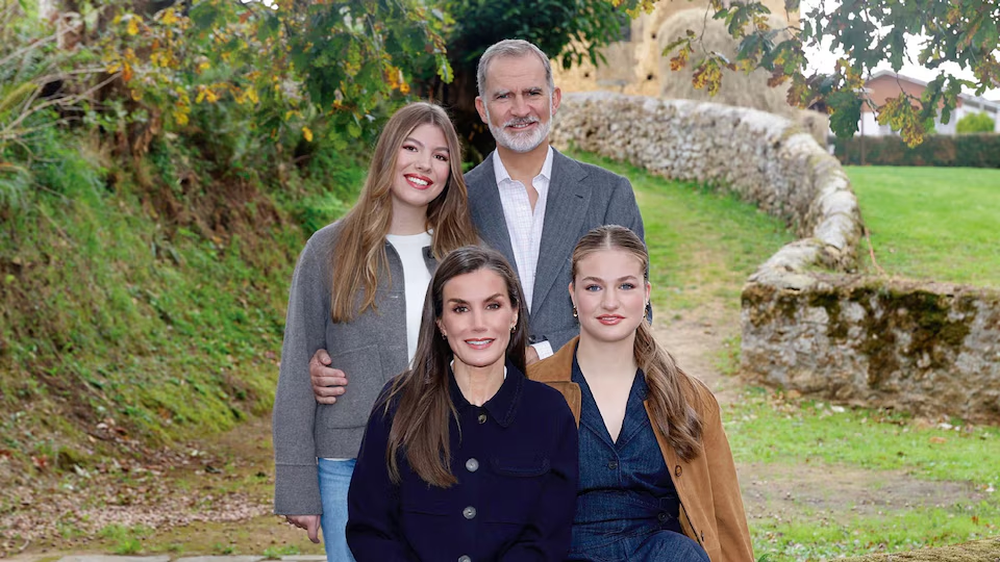 Una escena rural para la foto del saludo navideño de la Familia Real.