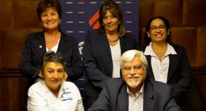 Mariela Mendoza, Adriana Mazzone, Alejandra Filis, Soraya Marta y Jorge Acuña