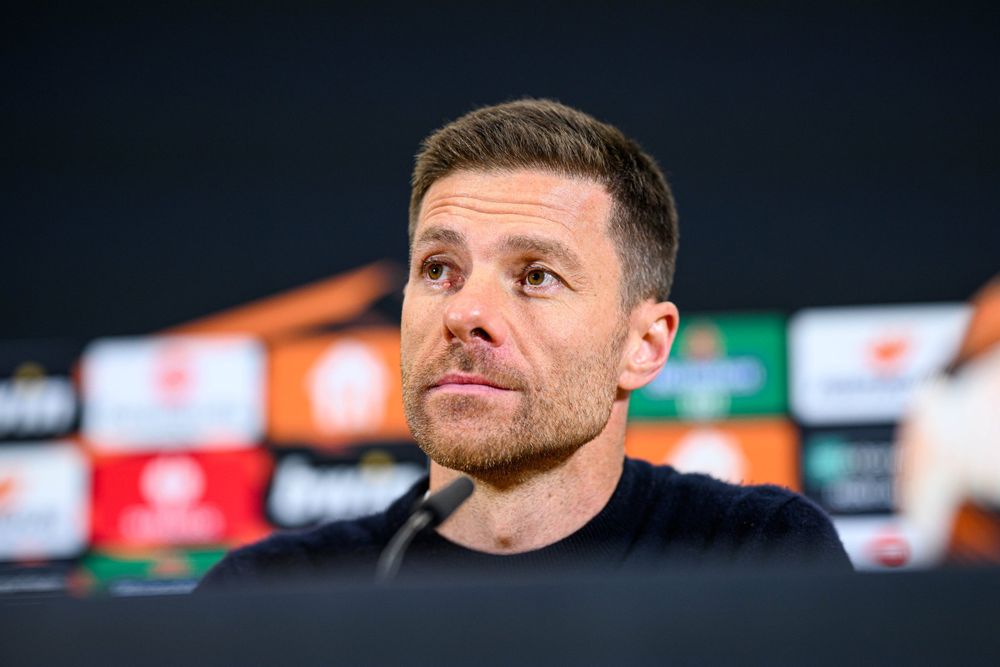 Xabi Alonso en rueda de prensa.