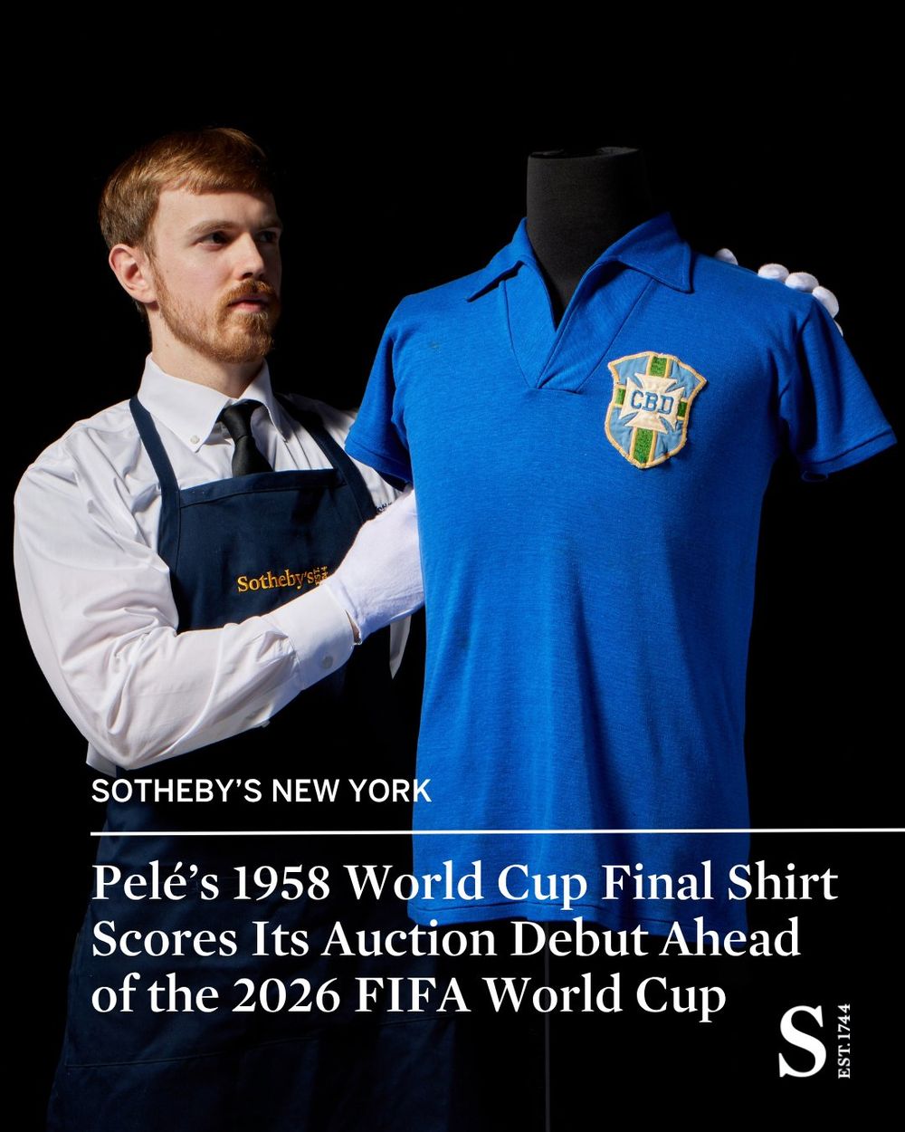 La camiseta de Pelé a subasta en Sothebys