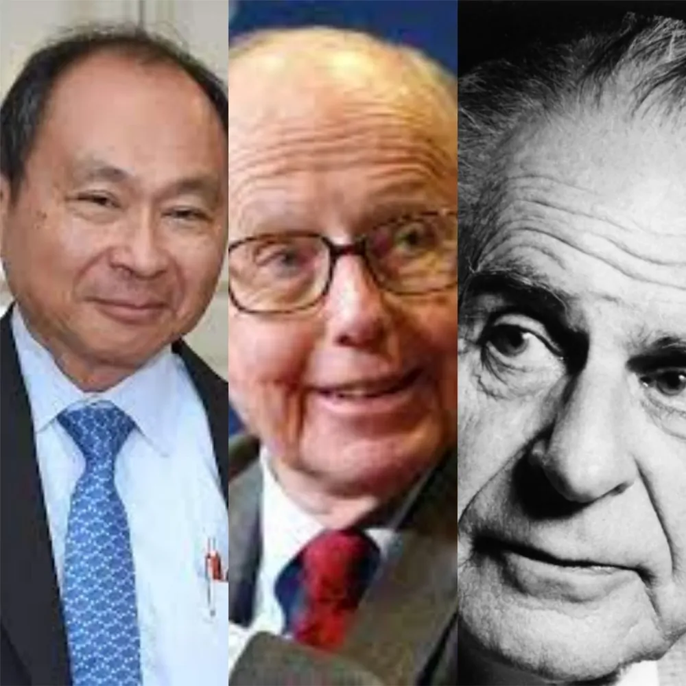 Francis Fukuyama, Samuel P. Huntington y Karl Popper