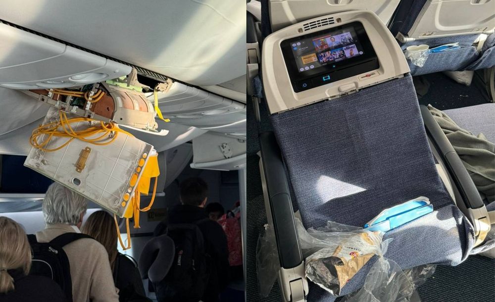 Daños del avión de Air Europa que sufrió turbulencias en su viaje a Montevideo