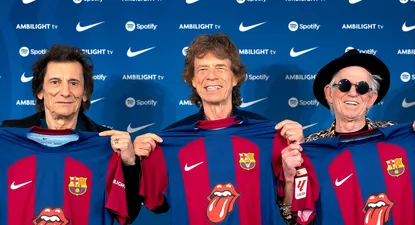 Los Rolling Stones con la camiseta del FC Barcelona. (Archivo)