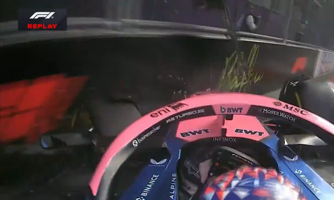 Franco Colapinto tuvo un duro choque en la clasificación del Gran Premio de Azerbaiyán: mirá el video