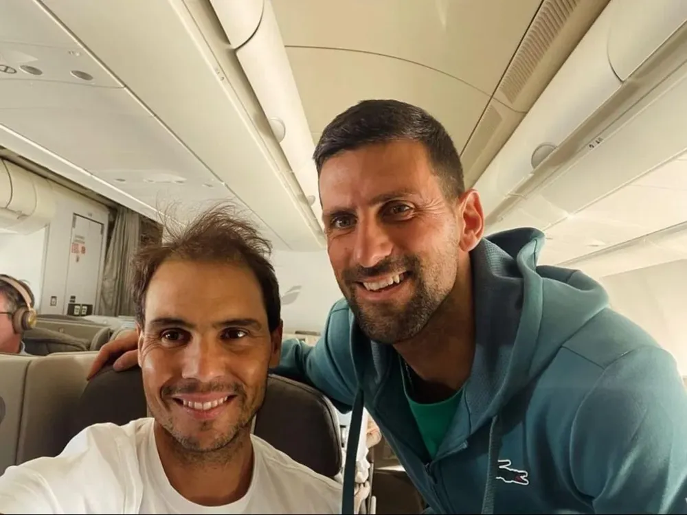 Rafa y Novak juntos.
