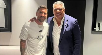 Lionel Messi junto a Claudio Chiqui Tapia