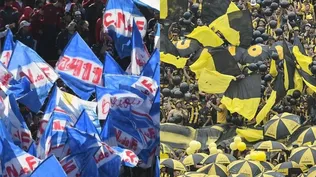 Hinchas de Nacional y de Peñarol