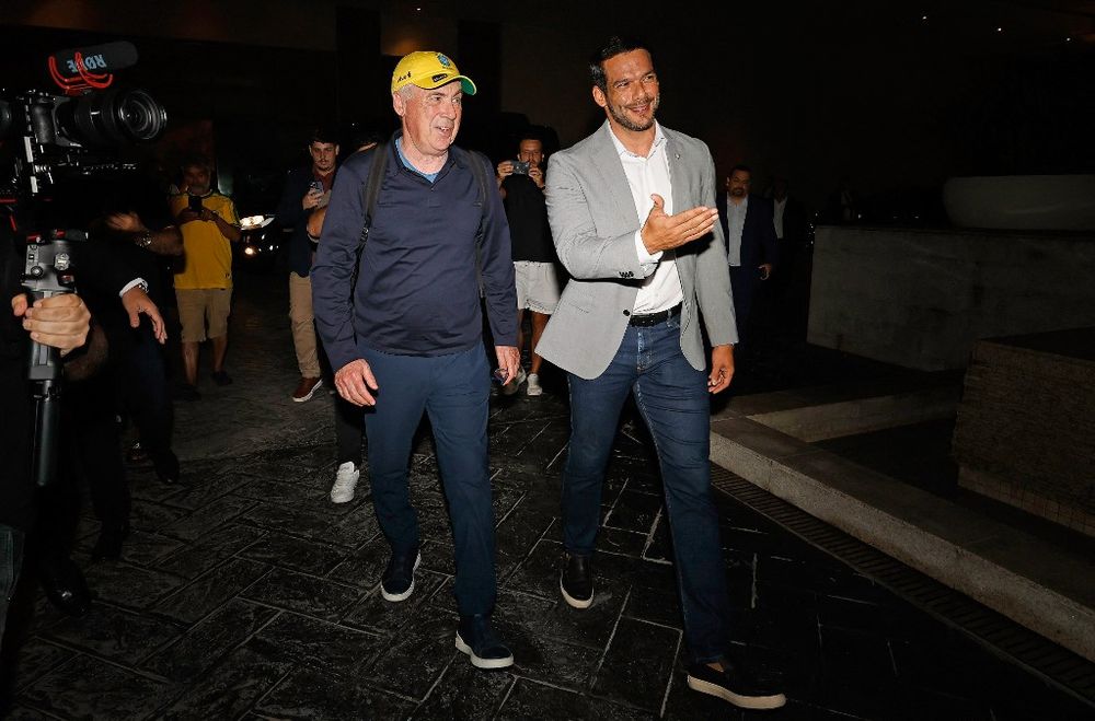 Ancelotti llego a Brasil Ancelotti llego a Brasil