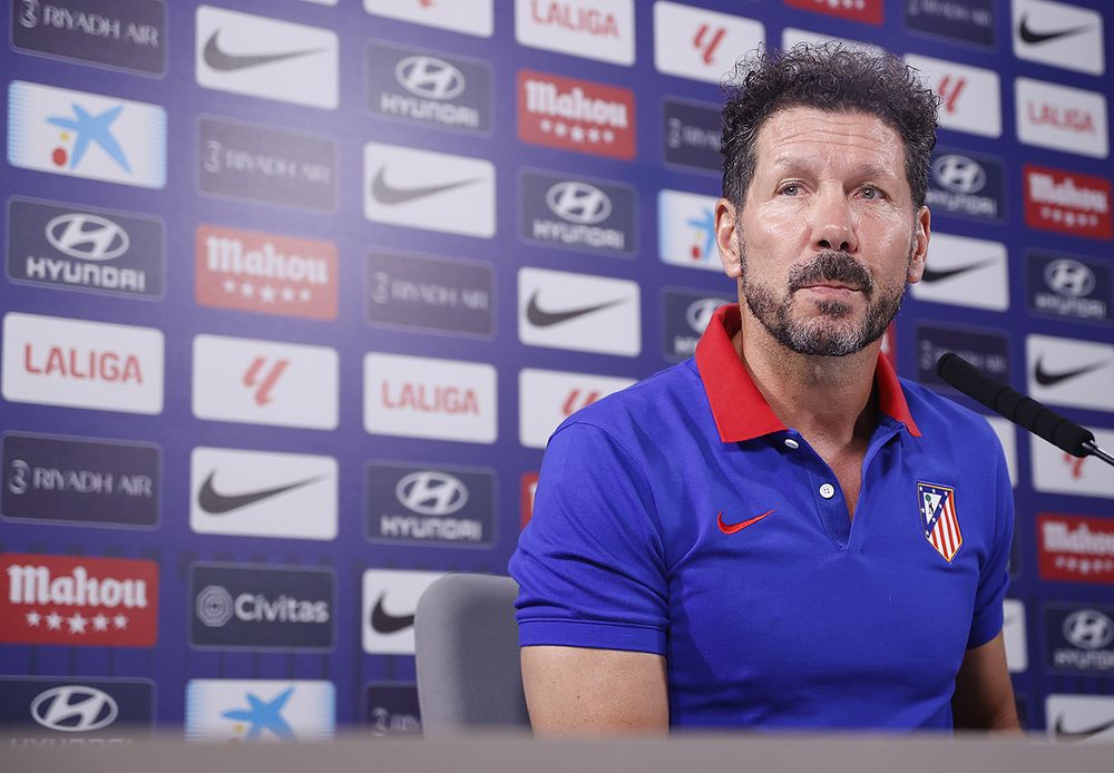 Cholo Simeone en rueda de prensa.