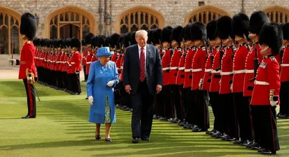 La reina Isabel II recibió al presidente Donald Trump en el Castillo de Windsor.
