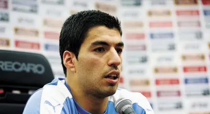 Luis Suárez en conferencia de prensa