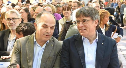 Jordi Turull, secretario general de Junts por Cataluña y Carles Puigdemont.