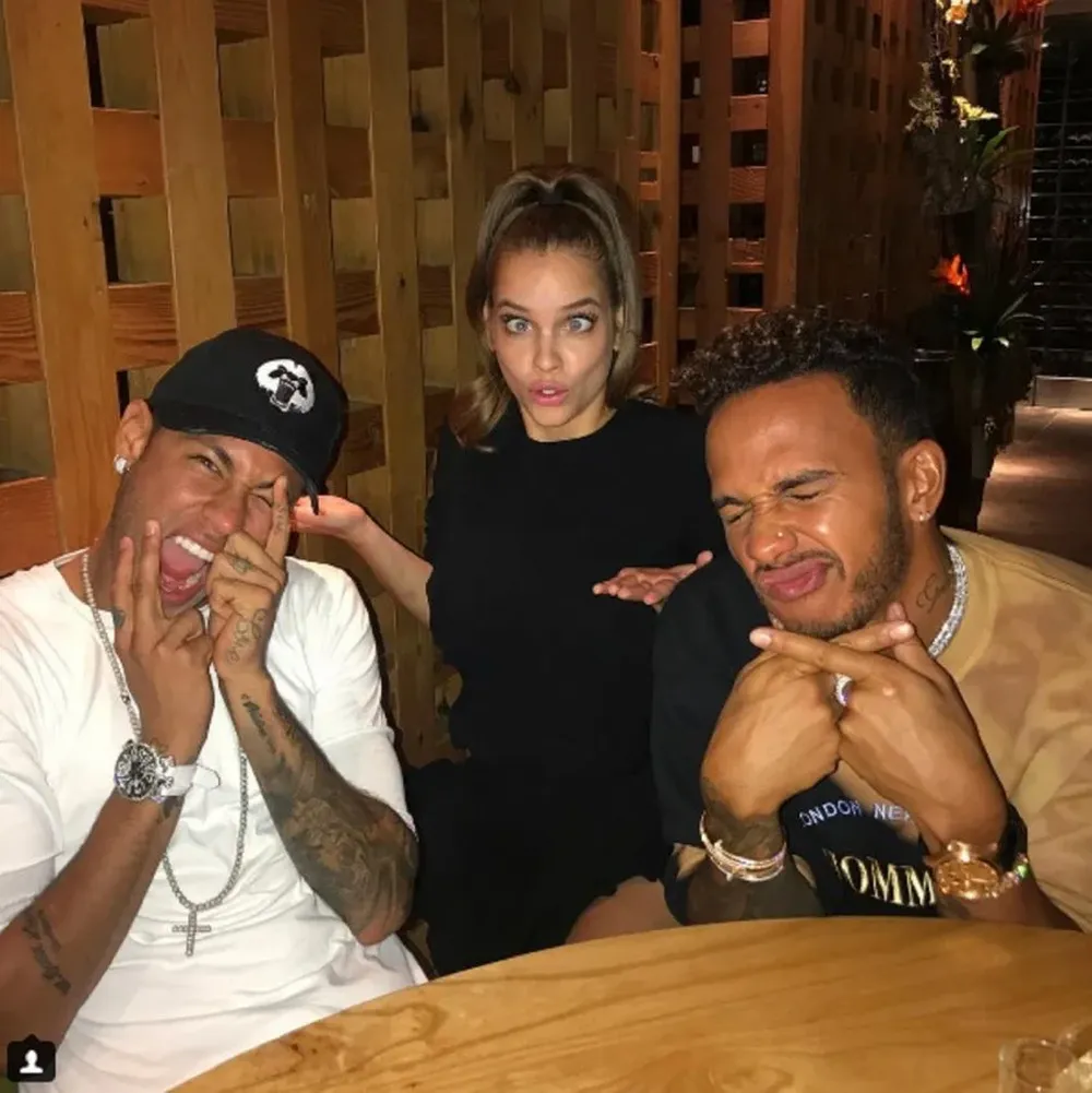 Neymar y Hamilton en Londres