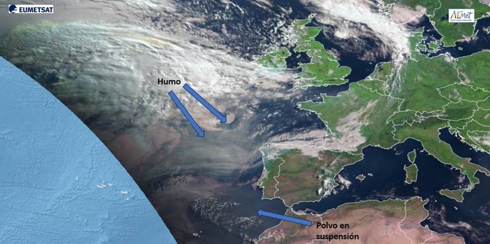 Humo de Canadá en España.