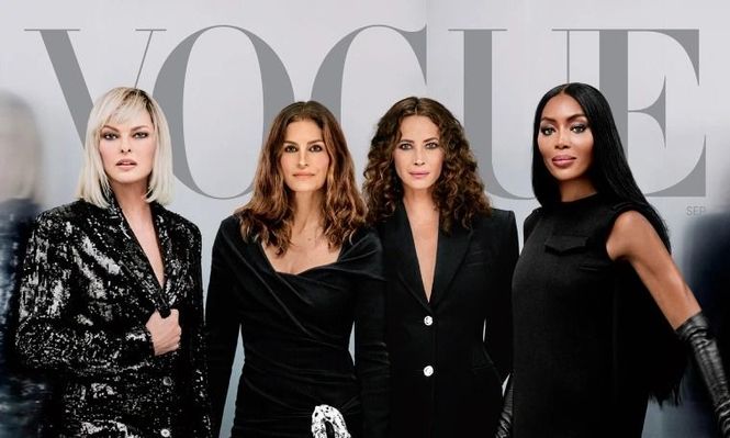 La tapa de Vogue con las supermodelos de los noventa