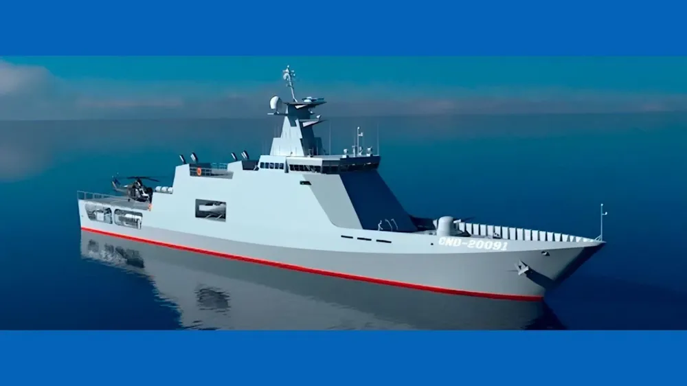 Render del buque que incorporará la Armada Nacional