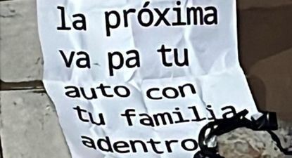 delincuentes dispararon contra la sede del inr y dejaron una nota con una amenaza: la proxima va pa tu auto con tu familia