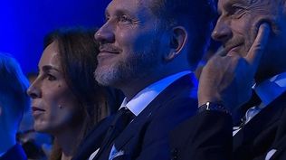 Alejandro Domínguez en el sorteo de la Liga de Campeones