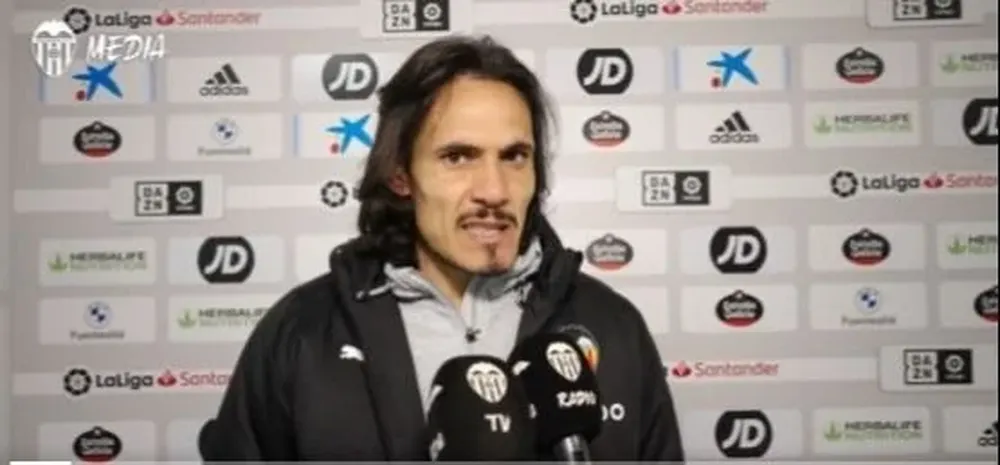Cavani en la entrevista que brindó el domingo