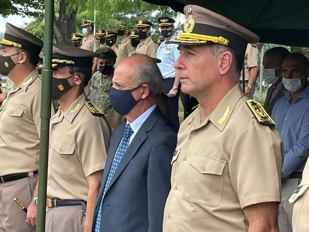 Javier García junto a Mario Stevenazzi en una actividad en febrero de 2022. Foto de archivo