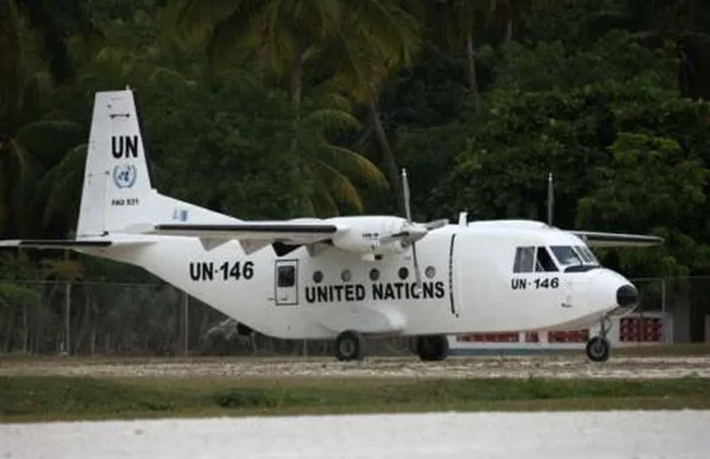 Avión de las Naciones Unidas en Haití