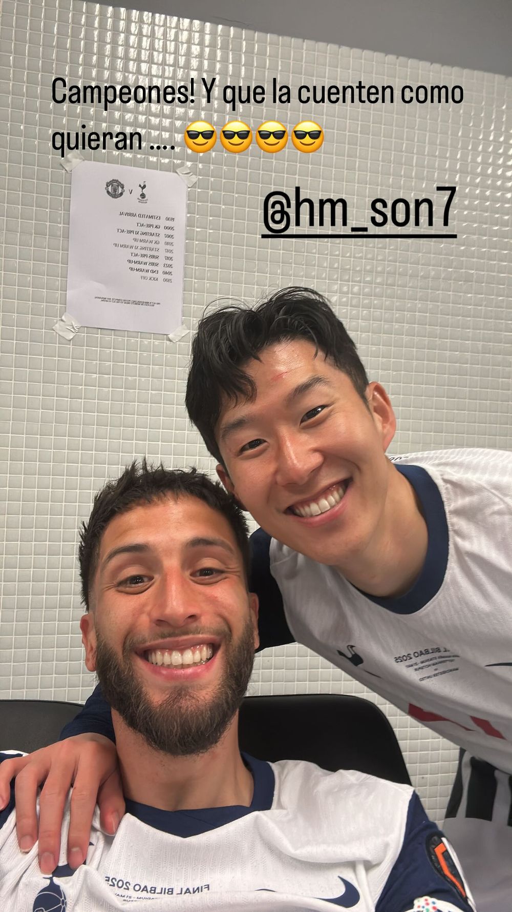 El mensaje de Bentancur y Son
