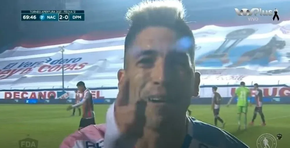 El festejo de Leandro Fernández con una dedicatoria para su hijo