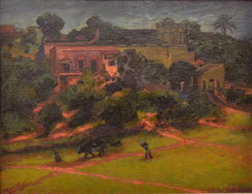 El Cerro, un óleo sobre tabla de José Cúneo