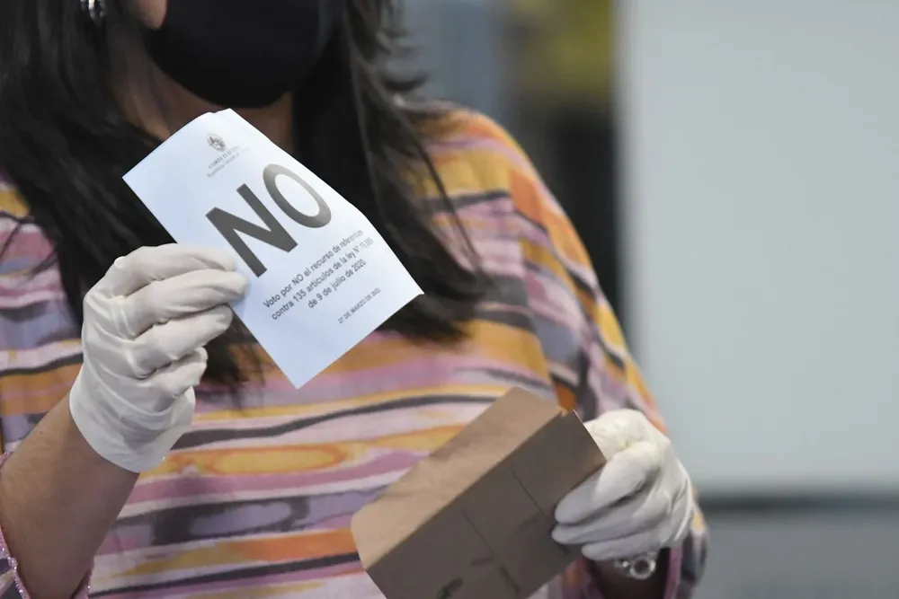 Los votos en el referendum