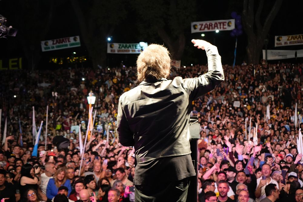 Javier Milei en Parque Lezama