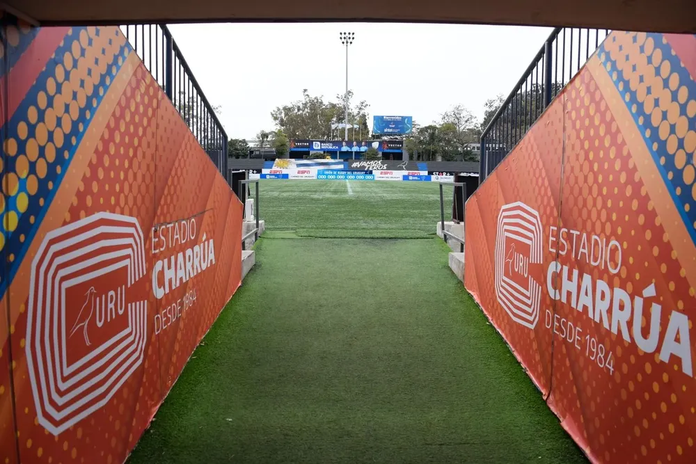 Túinel de entrada a la cancha