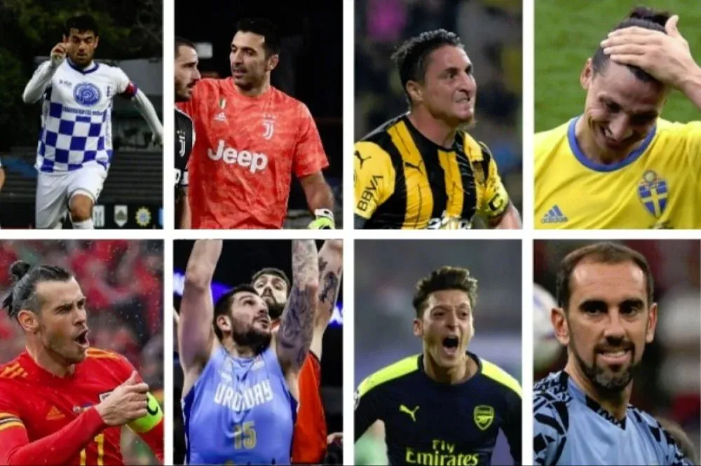 Algunos de los que se retiraron en 2023: Luis Aguiar, Gianluigi Buffon, Cristian Rodríguez, Zlatan Ibrahimovic, Gareth Bale, Esteban Batista, Mesu Özil y Diego Godín