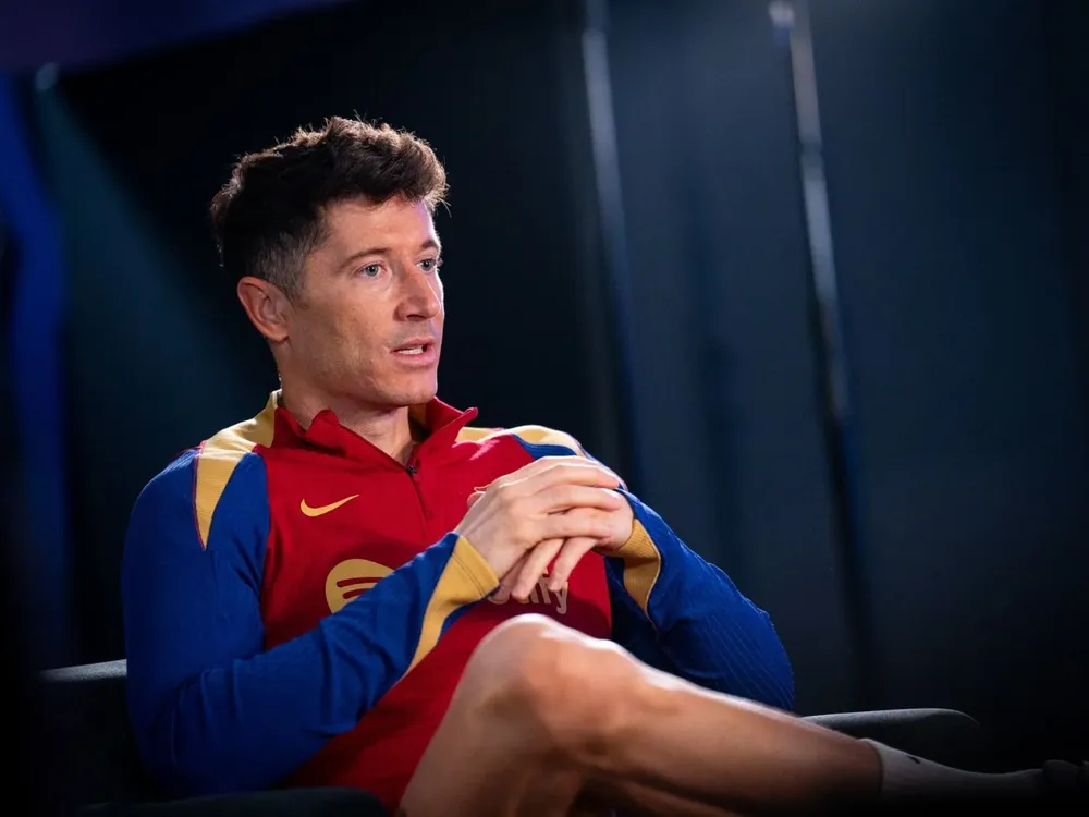 Lewandowski en una entrevista.