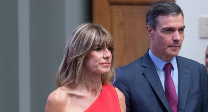 Begoña Gómez y el presidente del Gobierno español, Pedro Sánchez.