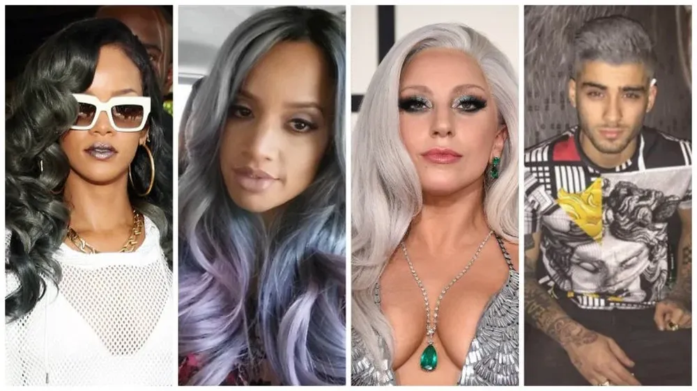 Rihanna, Dasha Polanco, Lady Gaga y Zayn Malik con granny hair