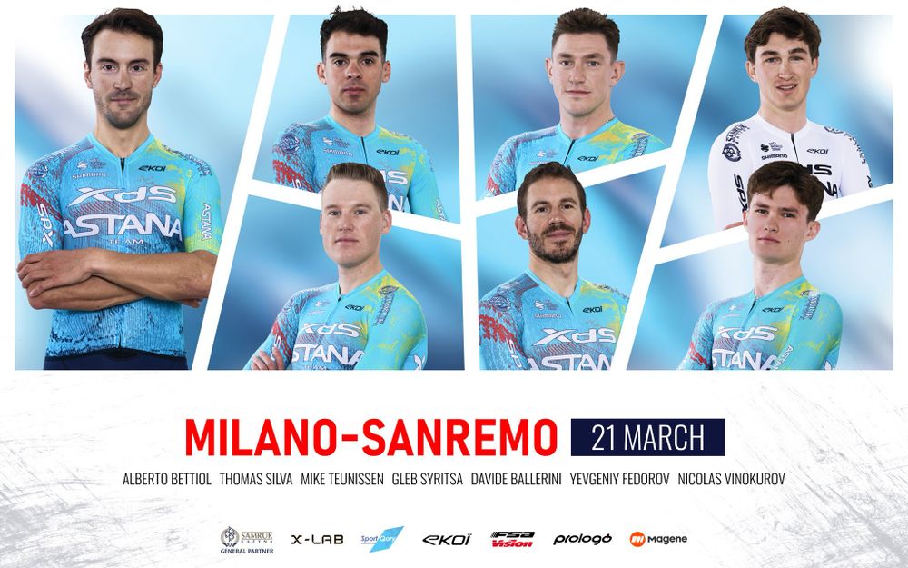 Thomas Silva en el equipo XDS Astana para la Milan San Remo 2026