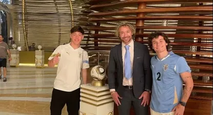 Lugano con sus hijos futbolistas