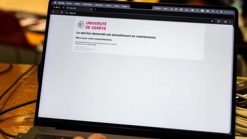 Sitios web como el de la Universidad de Ginebra fueron desconectados el miércoles.